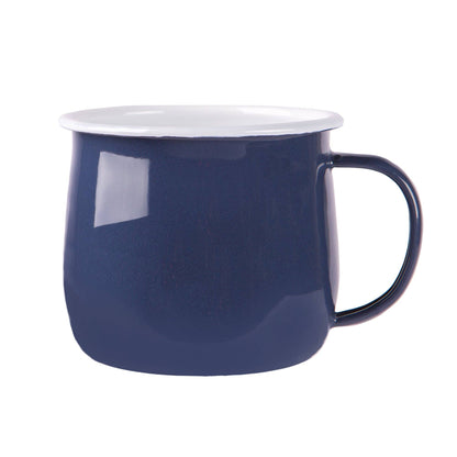 Argon Tableware Coloured Enamel Belly Mug - 375ml - Navy