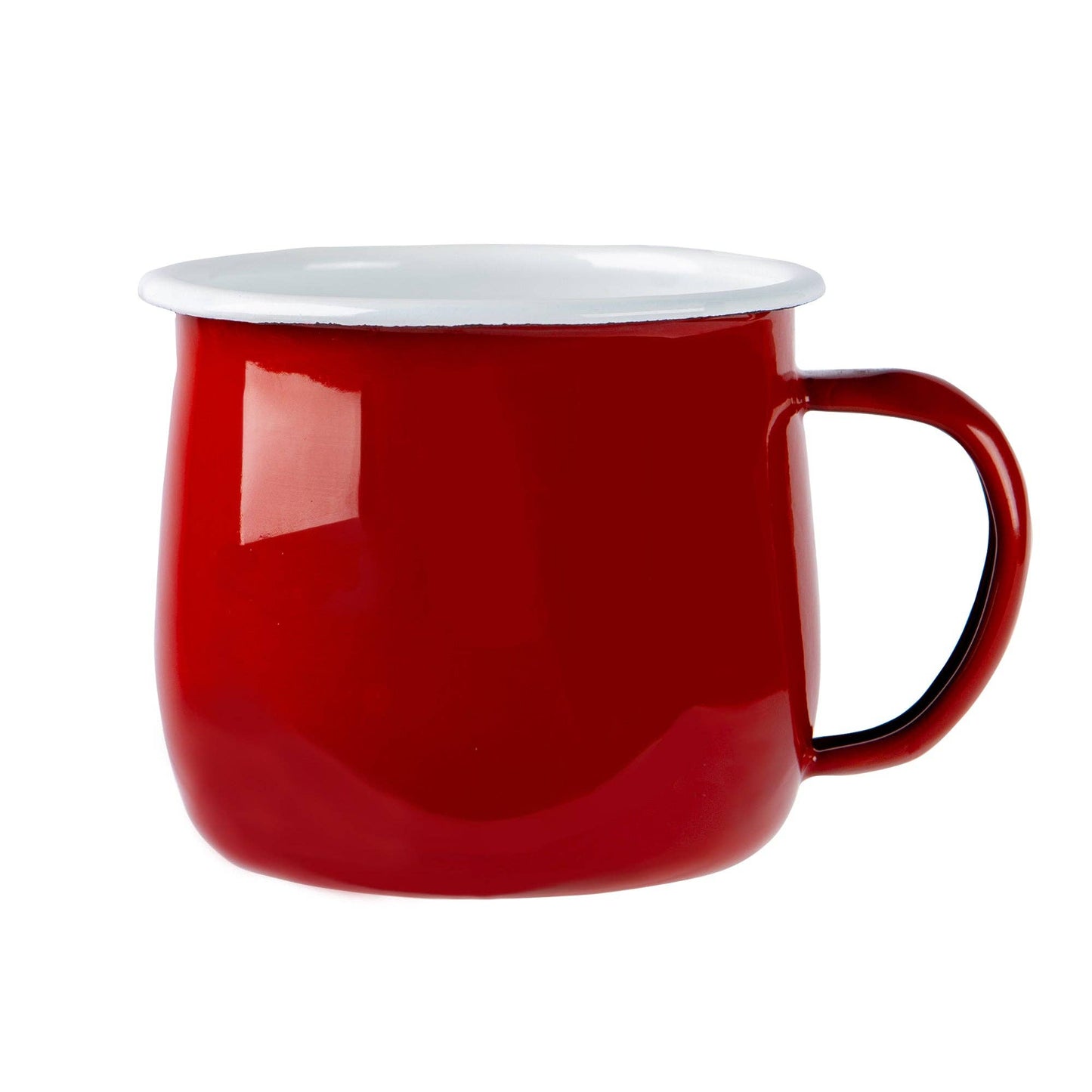 RED ENAMEL BELLY MUG