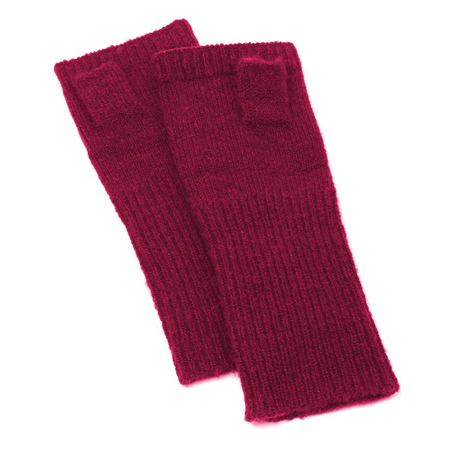 FINGERLESS GLOVES/WRIST WARMERS - RICH BERRY - Nostalgia Furniture & Gifts