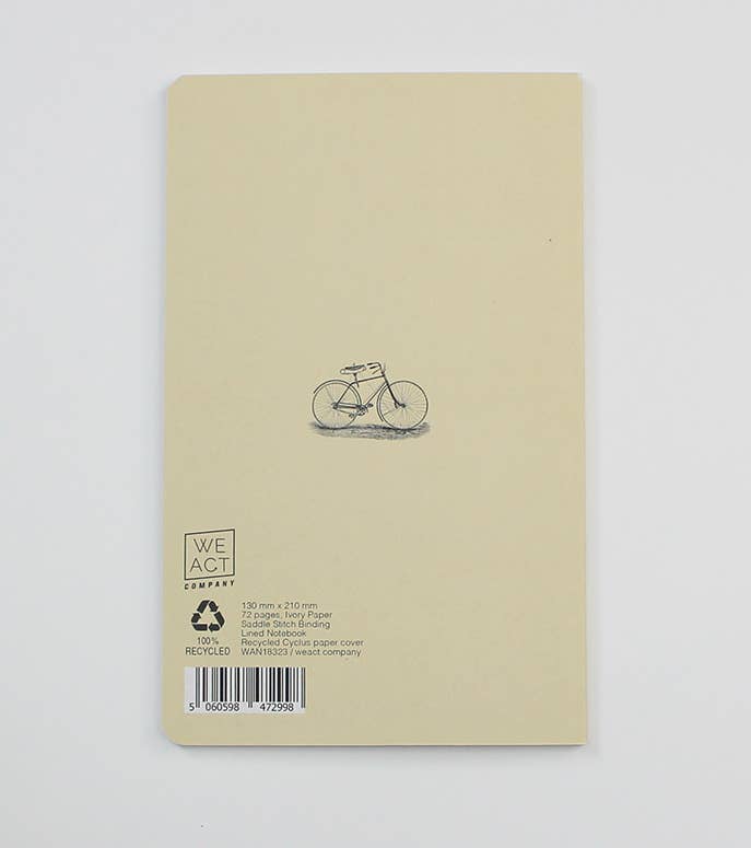 RECYCLED DICTIONARY INSPIRED BICYCLE SKETCH/NOTEBOOK