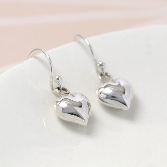 STERLING SILVER HEART DROP EARINGS - Nostalgia Furniture & Gifts