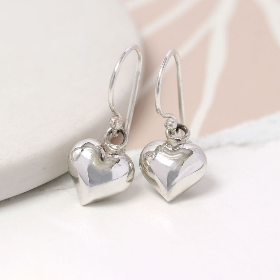 STERLING SILVER HEART DROP EARINGS - Nostalgia Furniture & Gifts