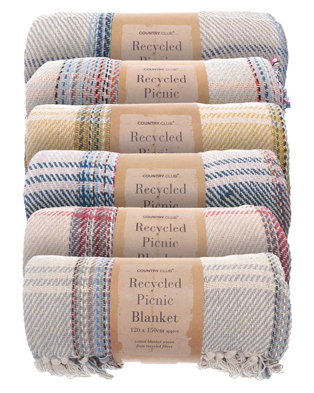 RECYCLED COTTON PICNIC BLANKET - Nostalgia Furniture & Gifts